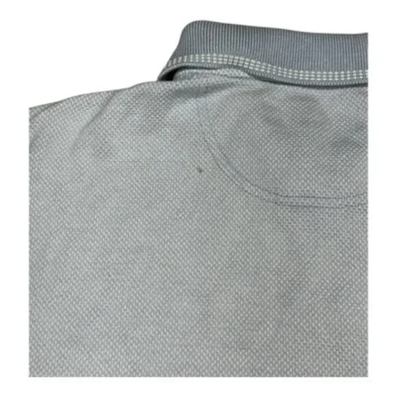 Tommy Bahama Polo Shirt Men M Silk Cotton Blue TB Logo Golf Resort Tee Classic - Picture 15 of 15